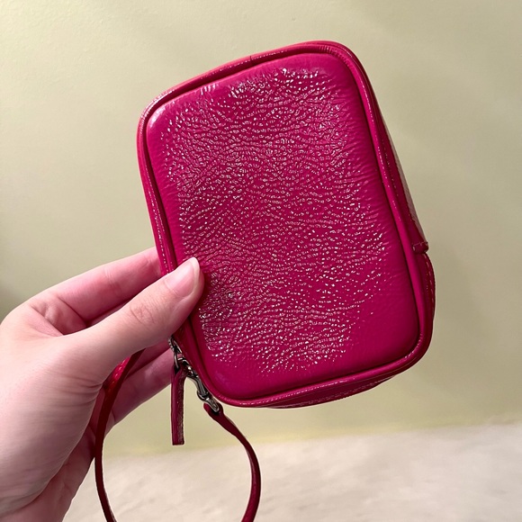 Coach Patent Leather Berry Colored Wristlet - Picture 2 of 7